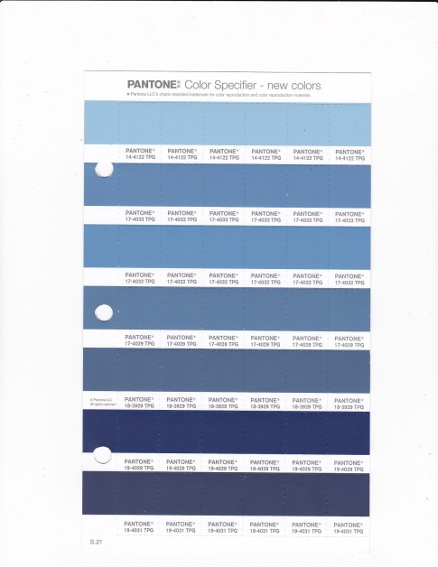 PANTONE 18-3929 TPG Blue Horizon Replacement Page (Fashion, Home & Interiors)