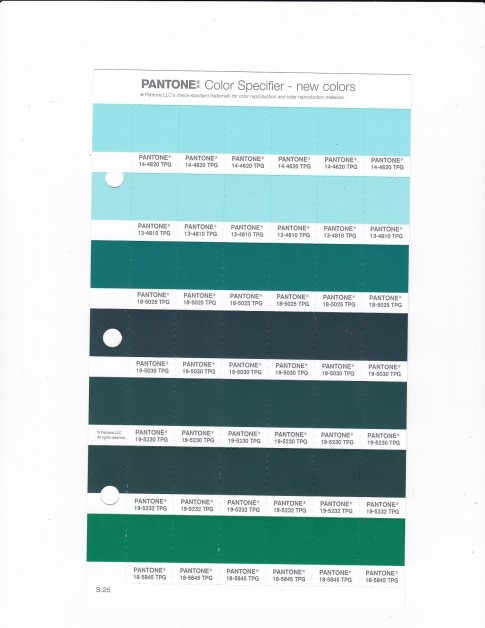 PANTONE 14-4620 TPG Island Paradise  Replacement Page (Fashion, Home & Interiors)