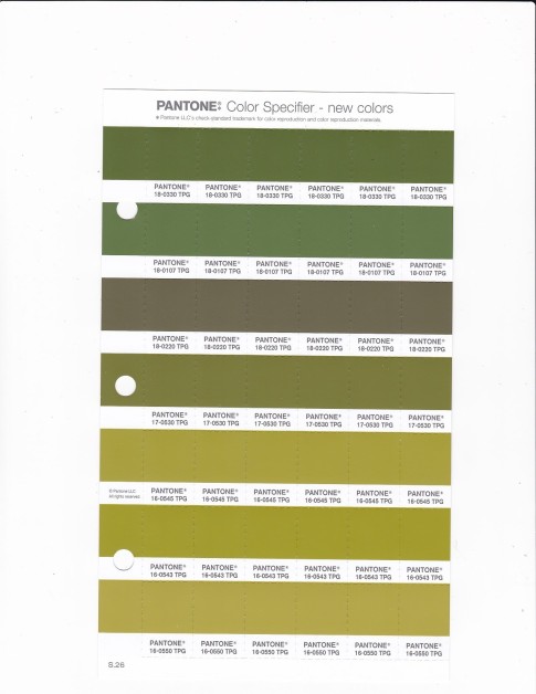 PANTONE 18-0330 TPG Twist of Lime Replacement Page (Fashion, Home & Interiors)