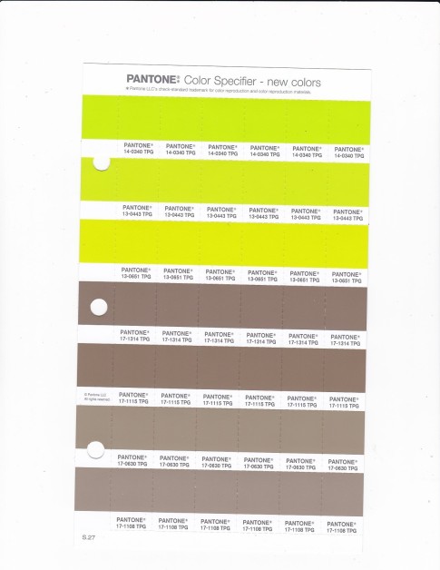 PANTONE 14-0340 TPG Acid Lime Replacement Page (Fashion, Home & Interiors)
