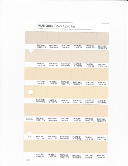 PANTONE 12-0815 TPG Vanilla Custard Replacement Page (Fashion, Home & Interiors)