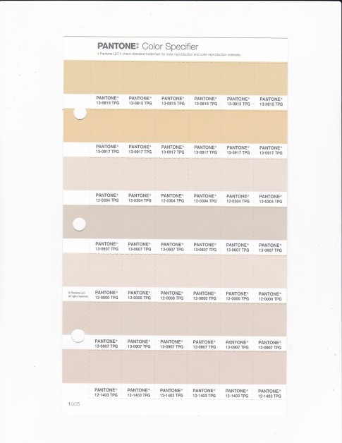 PANTONE 13-0917 TPG Italian Straw Replacement Page (Fashion, Home & Interiors)