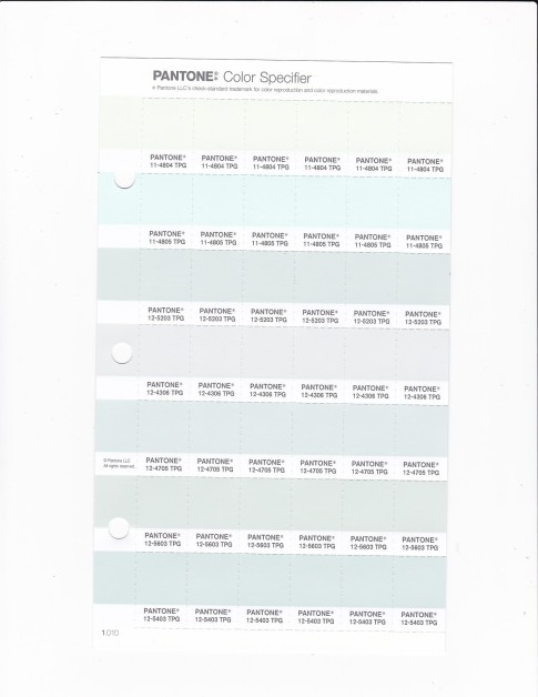 PANTONE 11-4804 TPG Lightest Sky Replacement Page (Fashion, Home & Interiors)