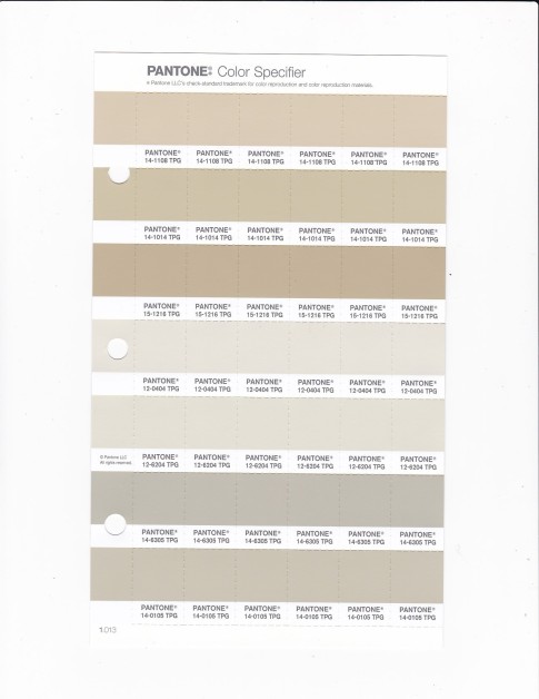 PANTONE 14-1014 TPG Gravel Replacement Page (Fashion, Home & Interiors)