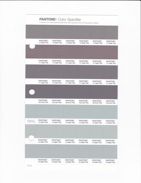 PANTONE 17-1500 TPG Steeple Gray Replacement Page (Fashion, Home & Interiors)