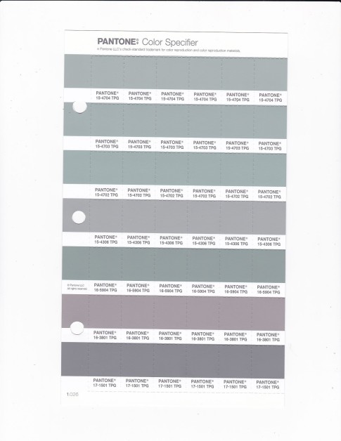 PANTONE 15-4703 TPG Mirage Gray Replacement Page (Fashion, Home & Interiors)