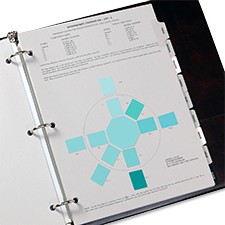 Munsell EIA-TIA 598-A Aqua Color Coding Chart M50051