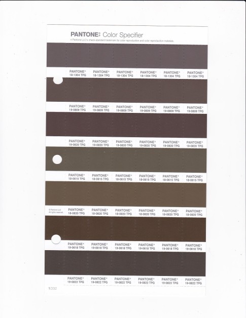 PANTONE 19-0809 TPG Chocolate Chip Replacement Page (Fashion, Home & Interiors)