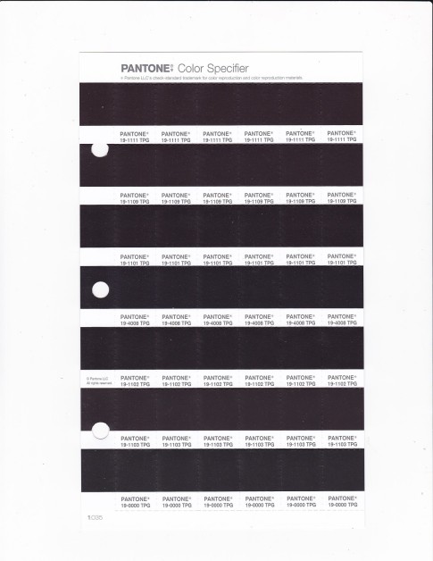 PANTONE 19-1103 TPG Expressed Replacement Page (Fashion, Home & Interiors)