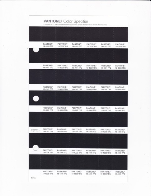 PANTONE 19-0303 TPG  Jet Black Replacement Page (Fashion, Home & Interiors)