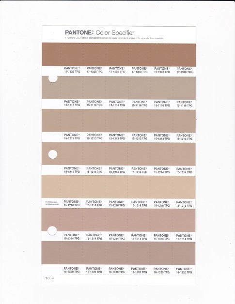 PANTONE 16-1320 TPG Nougat Replacement Page (Fashion, Home & Interiors)
