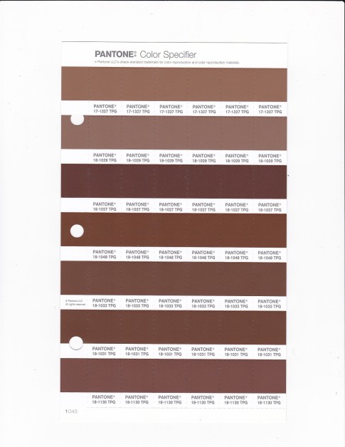 PANTONE 17-1327 TPG Tobacco Brown Replacement Page (Fashion, Home & Interiors)