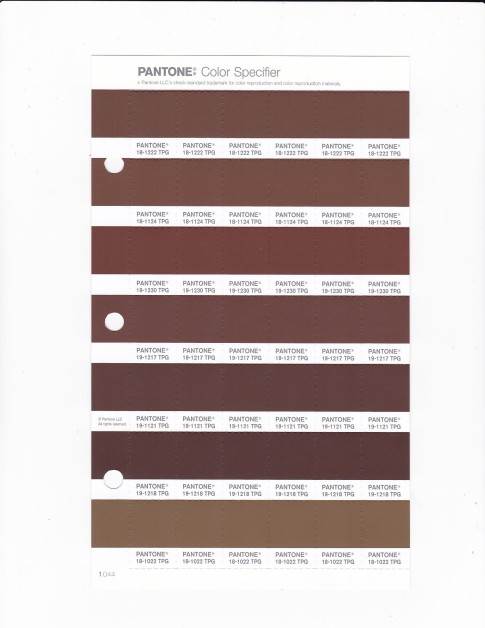 PANTONE 18-1222 TPG Cocoa Brown Replacement Page (Fashion, Home & Interiors)