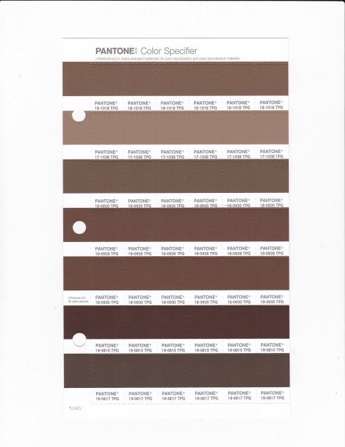 PANTONE 18-0928 TPG sepia Replacement Page (Fashion, Home & Interiors)