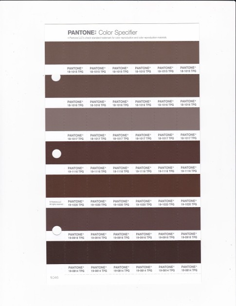 PANTONE 19-1020 TPG Dark Earth Replacement Page (Fashion, Home & Interiors)