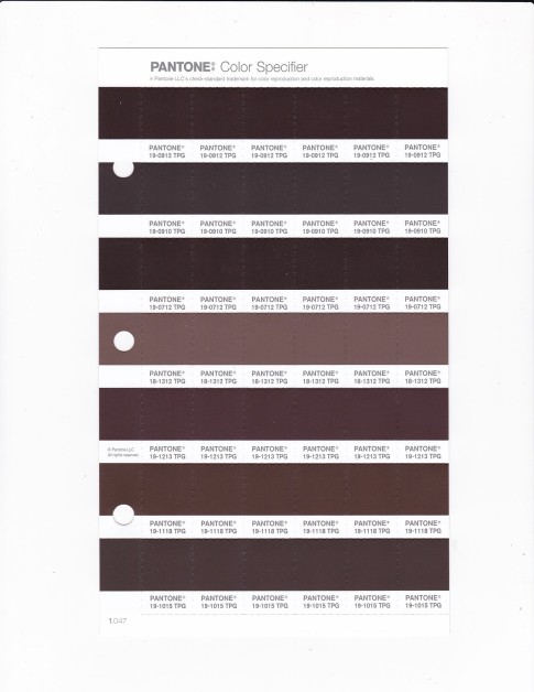 PANTONE 19-0912 TPG Chocolate Brown Replacement Page (Fashion, Home & Interiors)