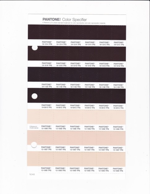 PANTONE 19-1314 TPG Seal Brown Replacement Page (Fashion, Home & Interiors)