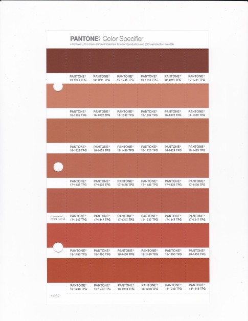 PANTONE 17-1436 TPG Raw Sienna Replacement Page (Fashion, Home & Interiors)