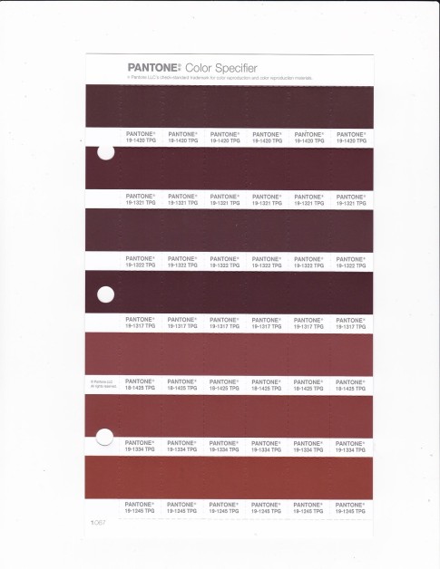 PANTONE 19-1317 TPG Bitter Chocolate Replacement Page (Fashion, Home & Interiors)