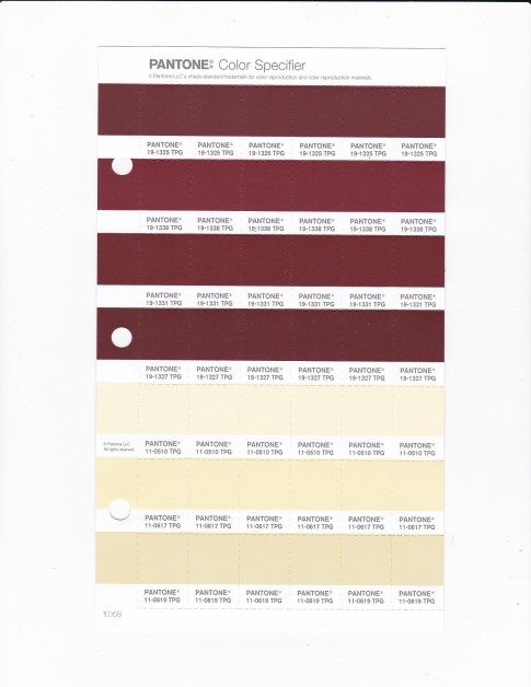 PANTONE 19-1331 TPG Madder Brown Replacement Page (Fashion, Home & Interiors)