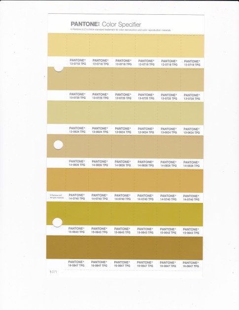 PANTONE 13-0624 TPG Golden Mist Replacement Page (Fashion, Home & Interiors)