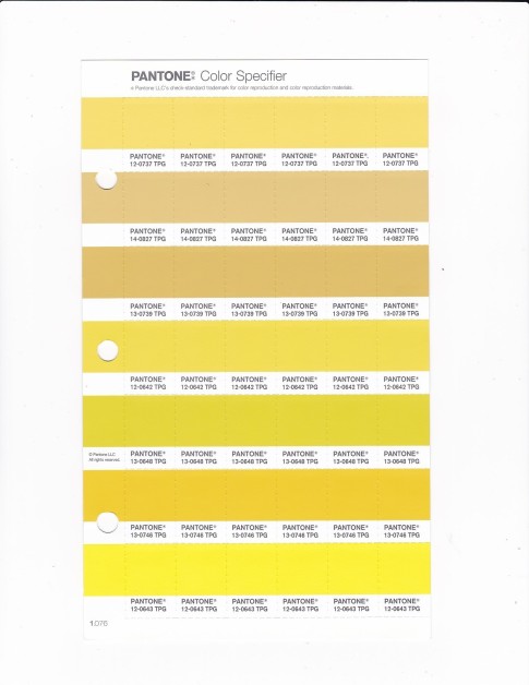 PANTONE 12-0737 TPG Goldfinch Replacement Page (Fashion, Home & Interiors)