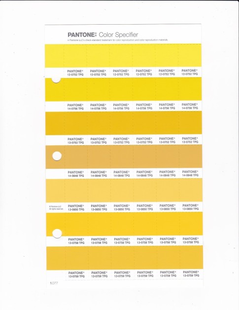 PANTONE 14-0756 TPG Empire Yellow Replacement Page (Fashion, Home & Interiors)