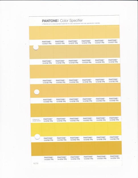 PANTONE 13-0755 TPG Primrose Yellow Replacement Page (Fashion, Home & Interiors)