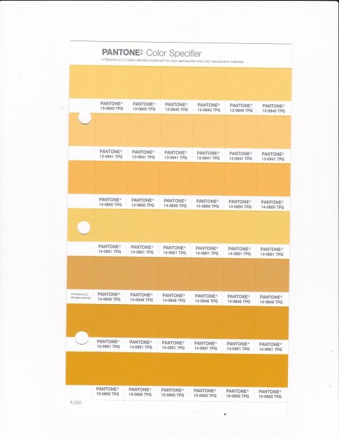 PANTONE 14-0850 TPG Daffodil Replacement Page (Fashion, Home & Interiors)