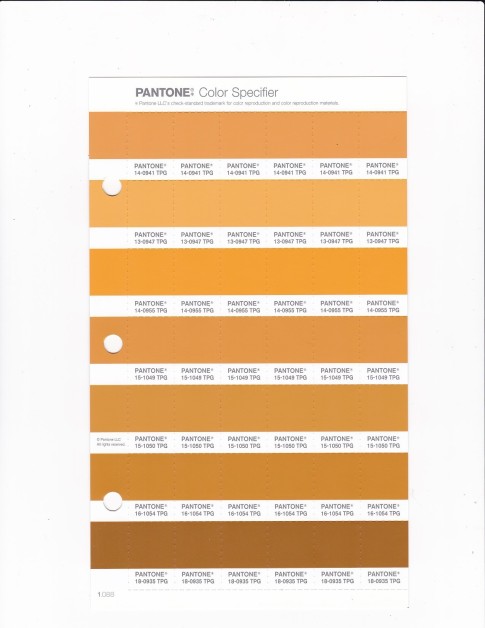 PANTONE 15-1050 TPG Golden Glow Replacement Page (Fashion, Home & Interiors)