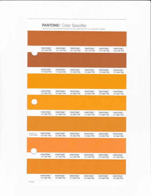 PANTONE 14-1064 TPG Saffron Replacement Page (Fashion, Home & Interiors)