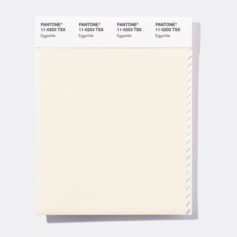 Pantone 11-0203 TSX Eggwhite  Polyester Swatch Card