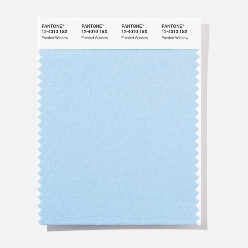 Pantone 12-4010 TSX  Frosted Wind Polyester Swatch Card