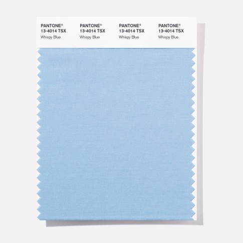Pantone 13-4014 TSX Whispy Bluer Polyester Swatch Card