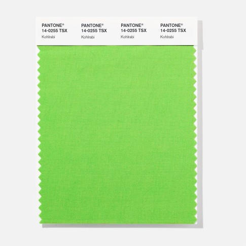 Pantone 14-0255 TSX Kohirabi Polyester Swatch Card