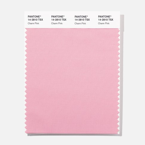 Pantone 14-2810 TSX Charm Pink Polyester Swatch Card
