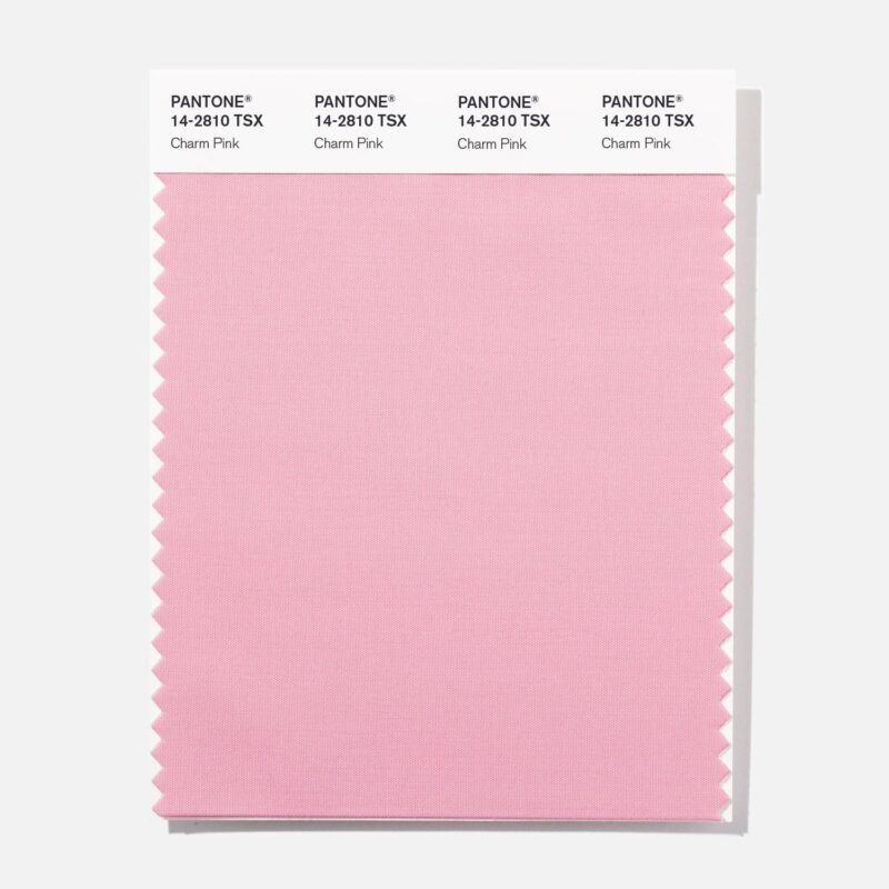 Pantone 14-2810 TSX Charm Pink Polyester Swatch Card