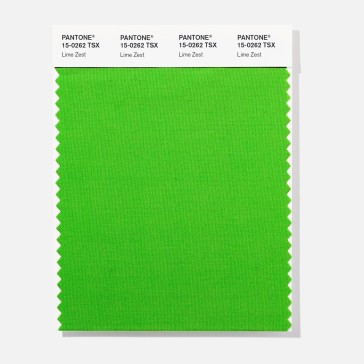 Pantone 15-0262 TSX Lime Zest Polyester Swatch Card