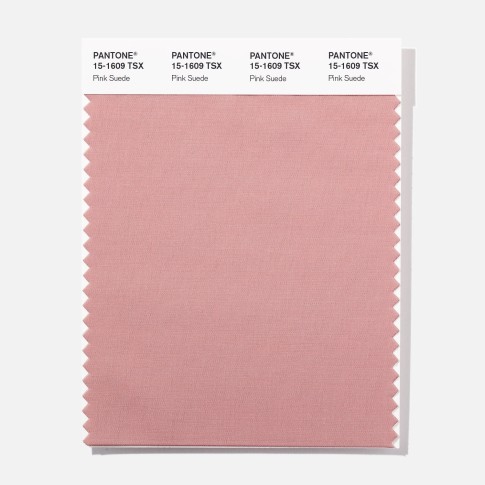 Pantone 15-1609  TSX Pink Suede Polyester Swatch Card