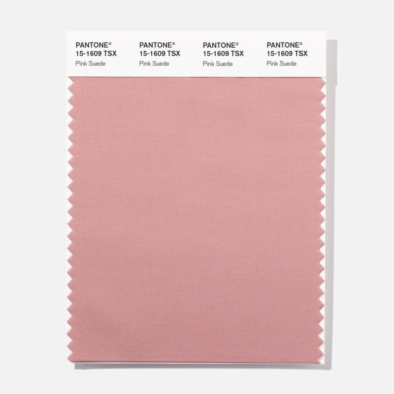 Pantone 15-1609  TSX Pink Suede Polyester Swatch Card