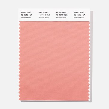 Pantone 15-1619  TSX  Pressed Rose Polyester Swatch Card