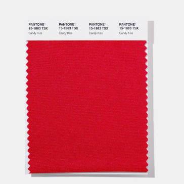 Pantone 15-1863 TSX Candy Kiss  Polyester Swatch Card