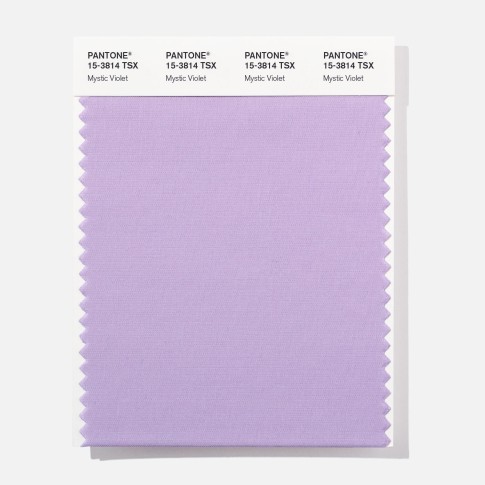 Pantone 15-3814 TSX  Mystic Viole Polyester Swatch Card