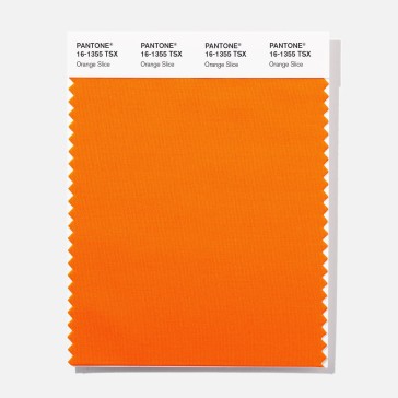 Pantone 16-1355 TSX Orange Slice  Polyester Swatch Card
