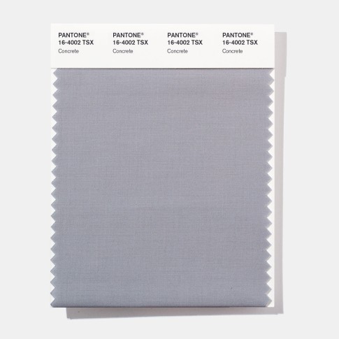 Pantone 16-4002 TSX   Concrete Polyester Swatch Card