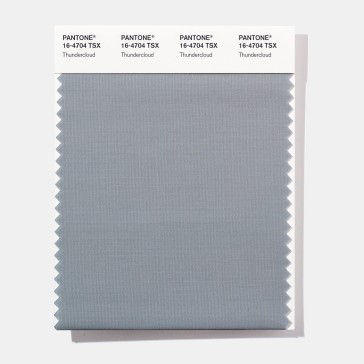 Pantone 16-4704 TSX Thundercloud  Polyester Swatch Card