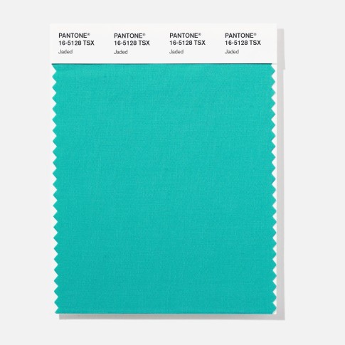 Pantone 16-5128 TSX  Jaded Polyester Swatch Card