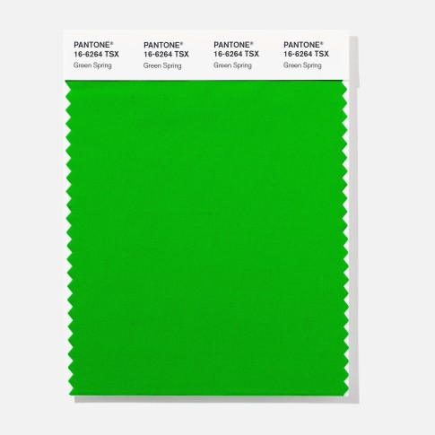Pantone 16-6264 TSX Green Spring Polyester Swatch Card