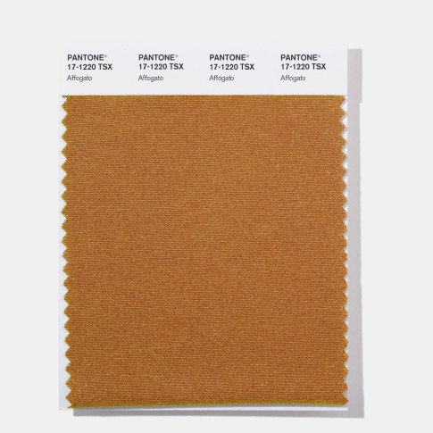 Pantone 17-1220 TSX  Affogato  Polyester Swatch Card
