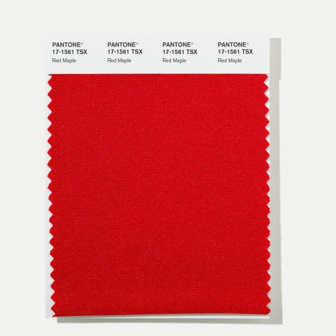Pantone 17-1561 TSX  Red Maple  Polyester Swatch Card